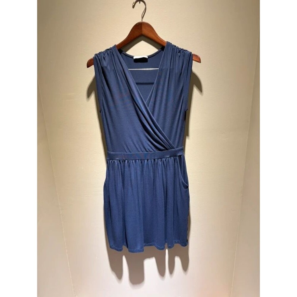Tart Navy Faux Wrap Dress Size M